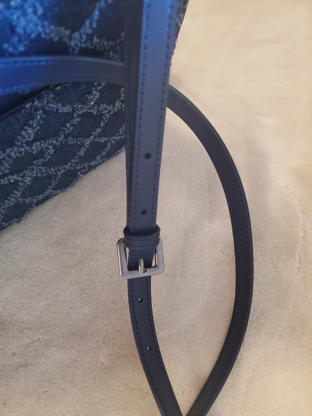 Kurt Geiger Denim Quilted Crossbody Bag - Picture 4 of 9